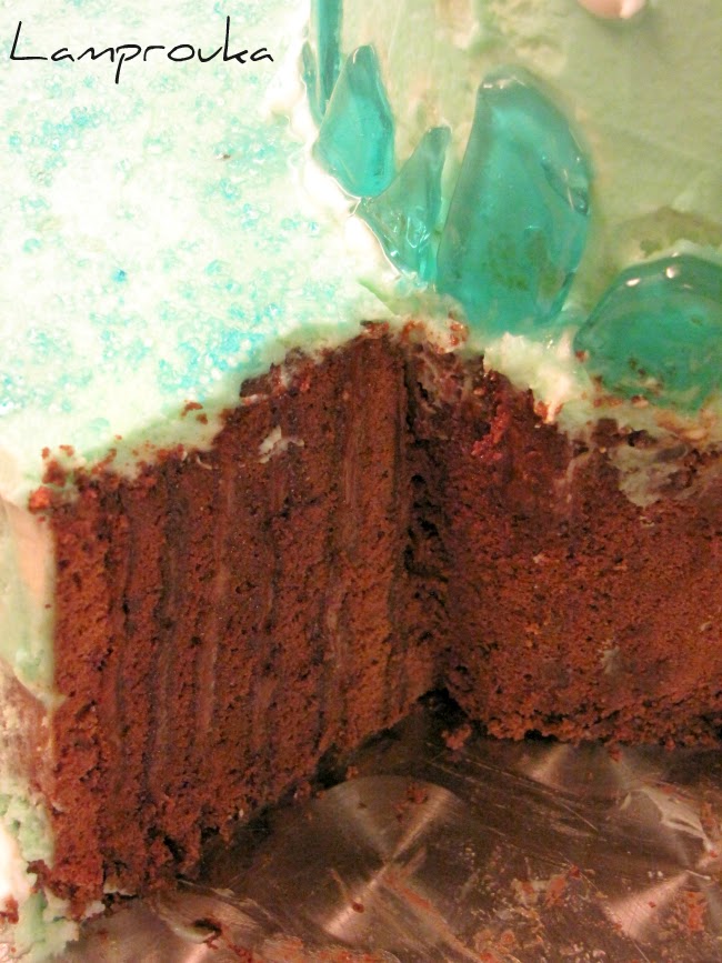 Το εσωτερικό της τούρτας frozen.