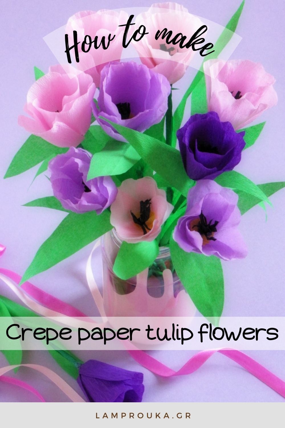 How To Make Crepe Paper Tulip Flowers