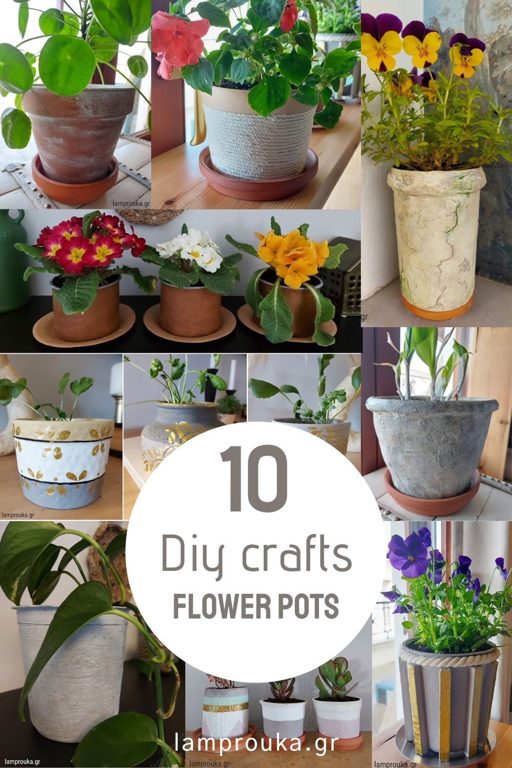 Diy crafts flower pots