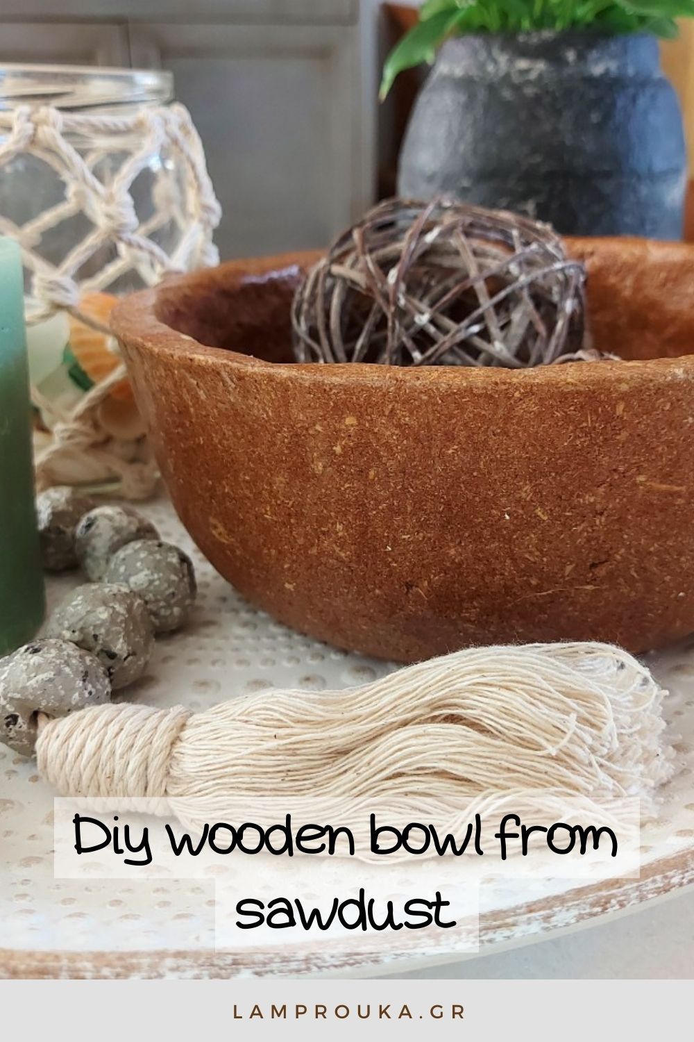 Diy wooden bow from sawdust